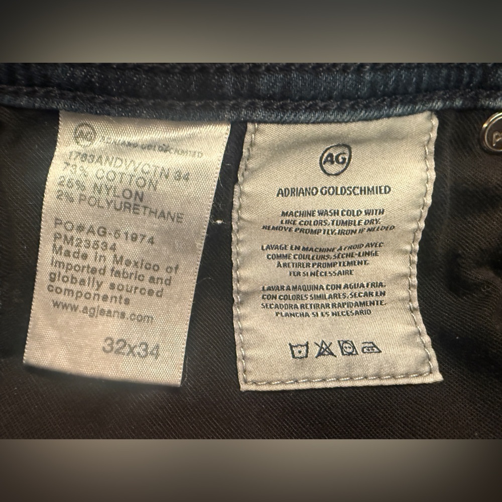 AG Adriano Goldschmied The Tellis Modern Slim Stretch Blend Jeans Mens 32 x 34 - Picture 6 of 9